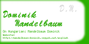 dominik mandelbaum business card